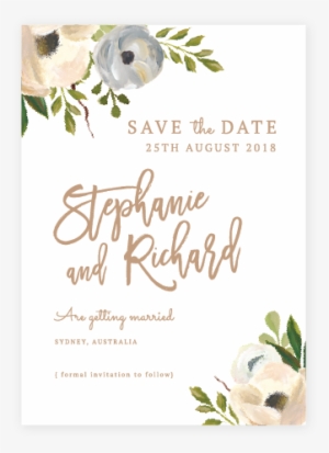 Floral Muse Save The Date Fudge - Foil #289794