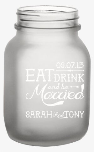 Custom 16oz Barconic® Frosted Mason Jar Mug With No - Mason Jar Vectors Transparent #289936