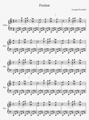 Fiction Sheet Music Composed By Avenged Sevenfold 1 - Kirby Sheet Music #2800038