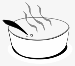 Hot Bowl Of Soup Clipart - Soup Bowl Clip Art Black And White #2801441