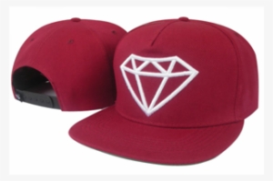 Diamond Supply Co. Rock Snapback Hat In Burgundy White #2801466