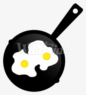 Pan Of 2 Fried Eggs - Cartoon Eggs On Pan #2802078