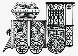 Steampunk Locomotive Front View Transparent Png - Clip Art #2803265