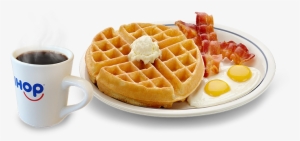 Waffle Clipart Ihop - Ihop Waffles Bacon And Eggs #2803322