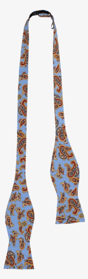 Bow Tie Silk Blue Paisley - Shoulder Bag #2804783