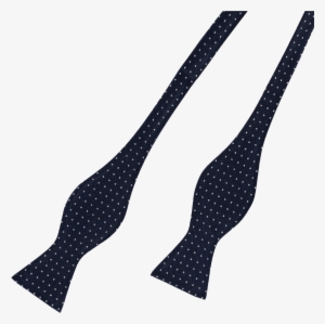 Bow Tie Silk Navy Blue Spotted 2 - Necktie #2805294