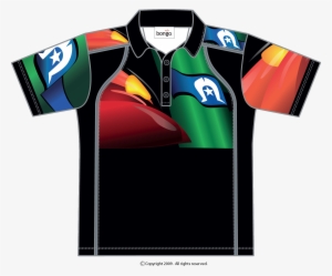 Naidoc Indigenous Flag Polo Shirt - Clothing #2806127