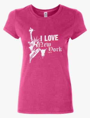 I Love New York T-shirt Pink Ladies - Ladies T Shirt Design New York #2806466
