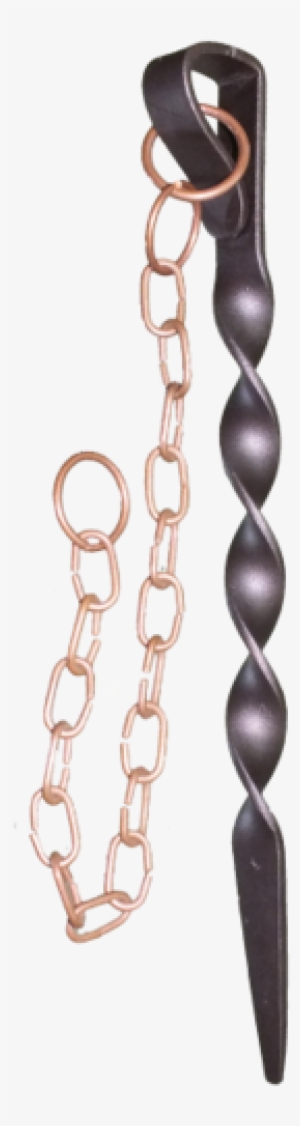 Monarch Rain Chains -rain Chain Anchoring Stake - Monarch Rain Chains Swirly 12 In. Iron Rain Chain Anchoring #2806852