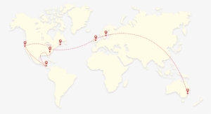 Screen In Some Of The World's Most Iconic Cities, Including - World Map Negative Png #2806908