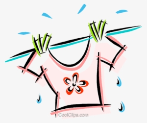 Clothes On The Clothes Line Royalty Free Vector Clip - Roupa No Varal Png #2807237