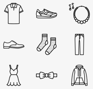 Beautiful Clothes - Clothes Png Black And White #2807270