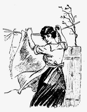 This Free Icons Png Design Of Woman Hanging Up Clothes #2807338