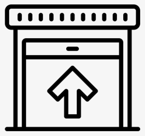 Puerta De Garaje Abierta Icon - Car Battery Clip Art #2808119