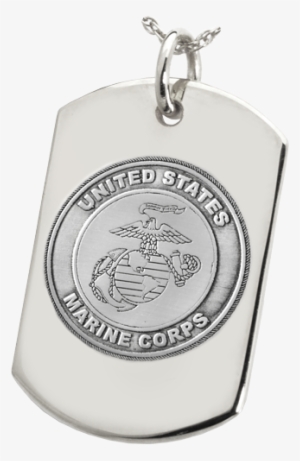 Wholesale B&b Dog Tag With Marine Corps Emblem In Silver - Baby Handprint On Dog Tag Keepsake #2808318