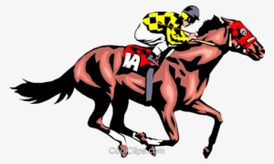 Race Horse Royalty Free Vector Clip Art Illustration - Horse Race Clipart #2811314