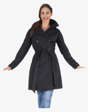 Trenchcoat With Hood Bowie Black - Overcoat #2811625