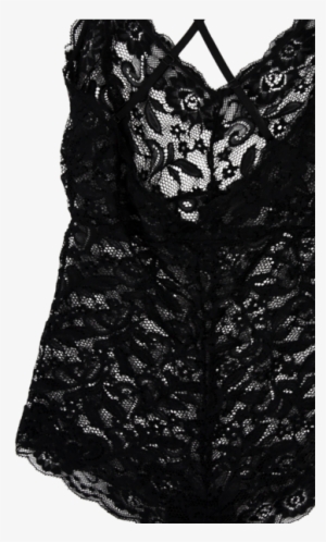 Lace Crisscross Back Body Suit - Lace #2812420