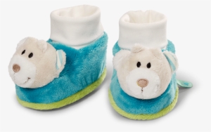 Baby Booties Bear With Rattle Plush - Nici Babyschuhe #2812971