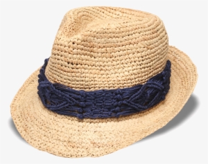 Raffia Hat Png Photo - Physician Endorsed Malia Fedora - Navy #2813431