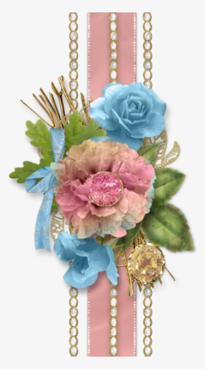 Borders * Cantoneiras Flowery Wallpaper, Cute Borders, - Blauer Rosen-jeder Anlass Notecard Karte #2814225