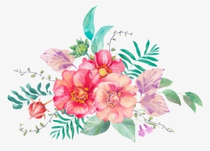 Colorful Colorful Flower Cartoon Transparent - Flower Arrangements Clipart Watercolor #2814972