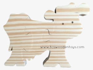 Wp101 Chunky Wooden Farm Cow Toy Puzzle - Toy #2815047