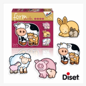 Farm Animals Shaped Puzzle - Jigsaw Puzzle #2815107