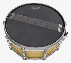 Ambassador® Black Suede™ Snare Side Image - Remo Ebony Ambassador Snare #2816038