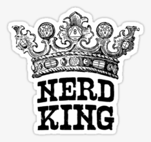 "nerd King Crown Logo " Stickers By Nerdking - King Of The Nerds #2817163