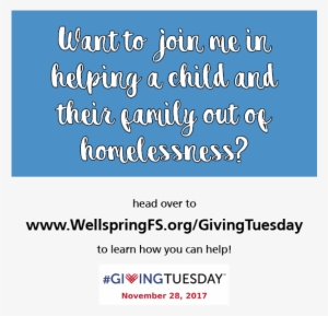 Giving Tuesday Wellspring Family Services - Linkedin #2817266