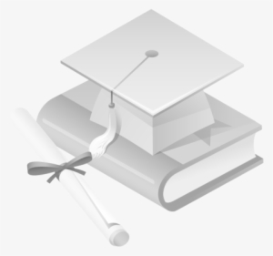 Graduation Cap Book Diploma Bw - Picnic Table #2817501