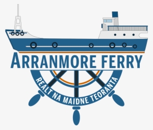 Arranmore Ferry Main Logo, Blue Ferry Icon, Car And - Ship's Wheel #2818240