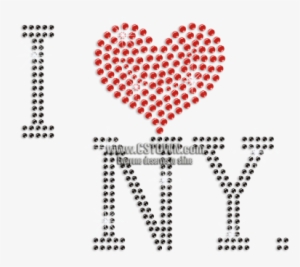 Customizable I Love Ny Iron-on Rhinestone Transfer - Necklace #2819064