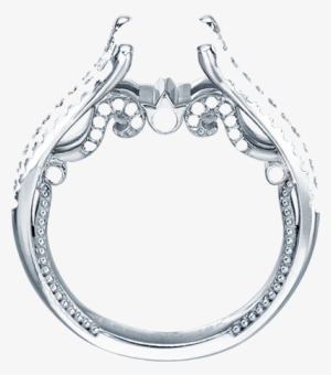 Delicate Inner Beadwork And Pave Diamond Set Insignia - Ring #2819843