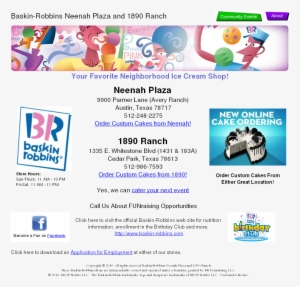 Parmer At Neenah And 1890 Ranch Competitors, Revenue - Baskin Robbins #2819864