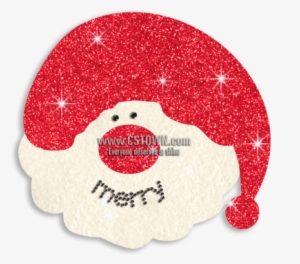 Cool Kid In Christmas Hat Iron On Glitter Rhinestone - Illustration #2820884