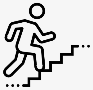 The Icon For "wakeup Hill On Stairs" Shows The Outline - Line Art #2820954