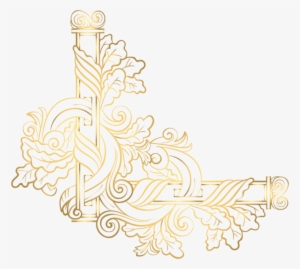 Decorative Corner Borders Transparent Download - Decorative Gold Corner Png #2821887