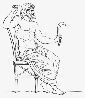 Free Clipart Of A Black And White Greek Mythology God, - Png Greek Mythology #2821946