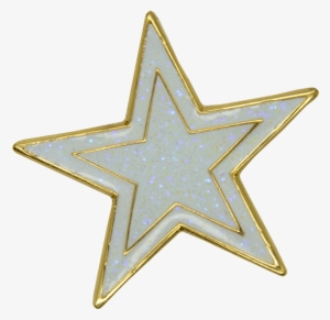 Star Pin, White Glitter/gold - Gorrito De Fiesta Dibujo #2821947