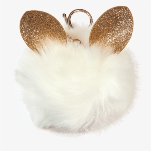 Picture Of Glitter Ears Furry Pom-pom Clip White - Glitter #2821997