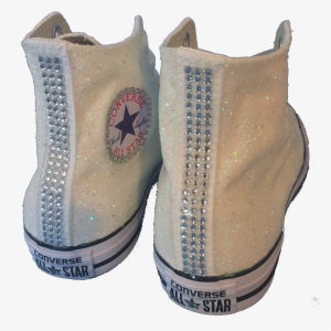 Women's Sparkly White Ivory Glitter Converse All Star - Shoe #2822110