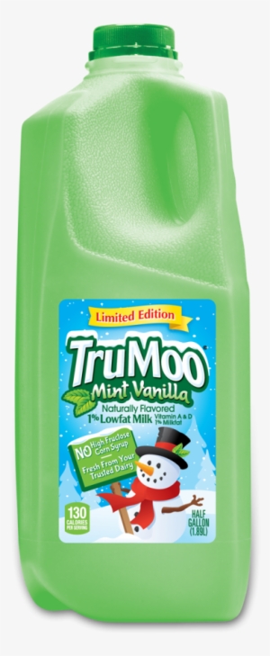 Trumoo Mint Vanilla Green Milk - Trumoo Mint Vanilla 1% Lowfat Milk, 0.5 Gal #2822583