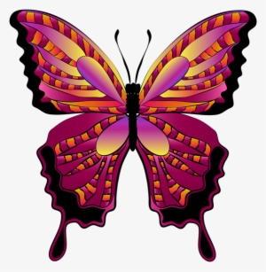 Red Butterfly Clipart Image - Butterfly Clipart #2822877