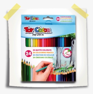 Toycolor Box 24 Wooden Hexagonal Coloring Pencils - Pencil #2822969