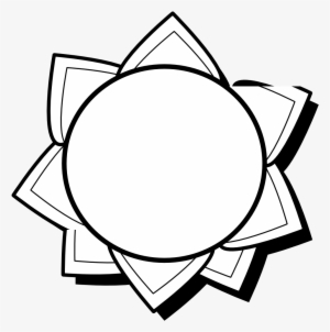 Rygle Sun Outline Black White Line Art 999px 106 - Outline Of A Sun #2823423