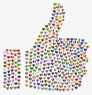 This Free Icons Png Design Of Prismatic Hearts Thumbs #2826633