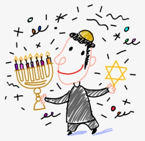 Vector Illustration Of Jewish Boy In Synagogue With #2827502