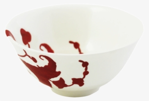 Rice Bowls- Set Of - Garance Rice Bowl - White/red - Gien #2828184